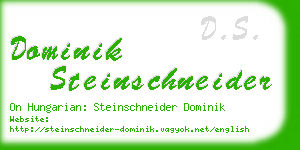 dominik steinschneider business card